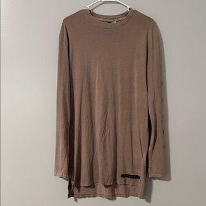Divided Taupe Long Sleeve Men's Tee